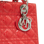 Lady Dior Red Shoulder Handbag