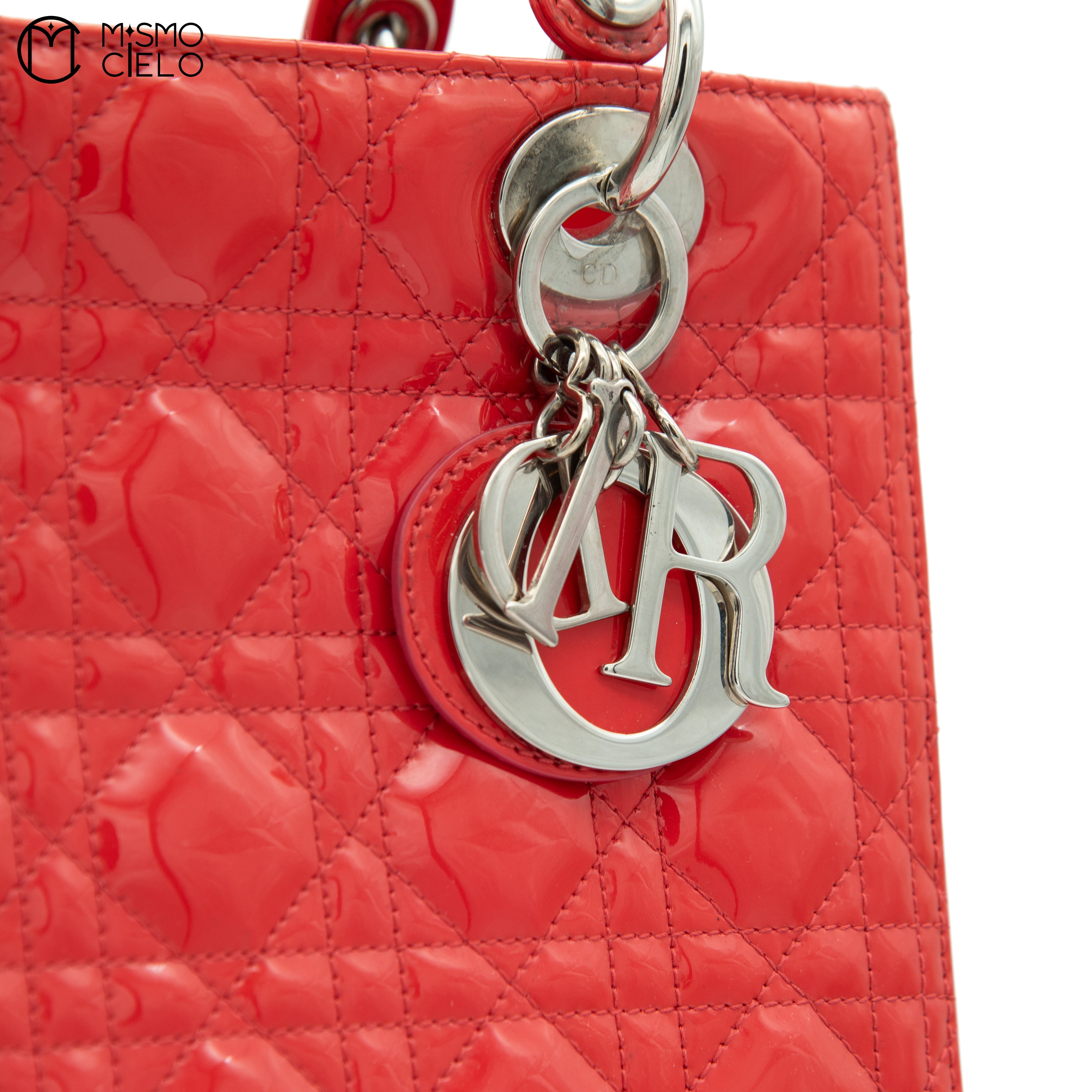 Lady Dior Red Shoulder Handbag