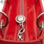 Lady Dior Red Shoulder Handbag