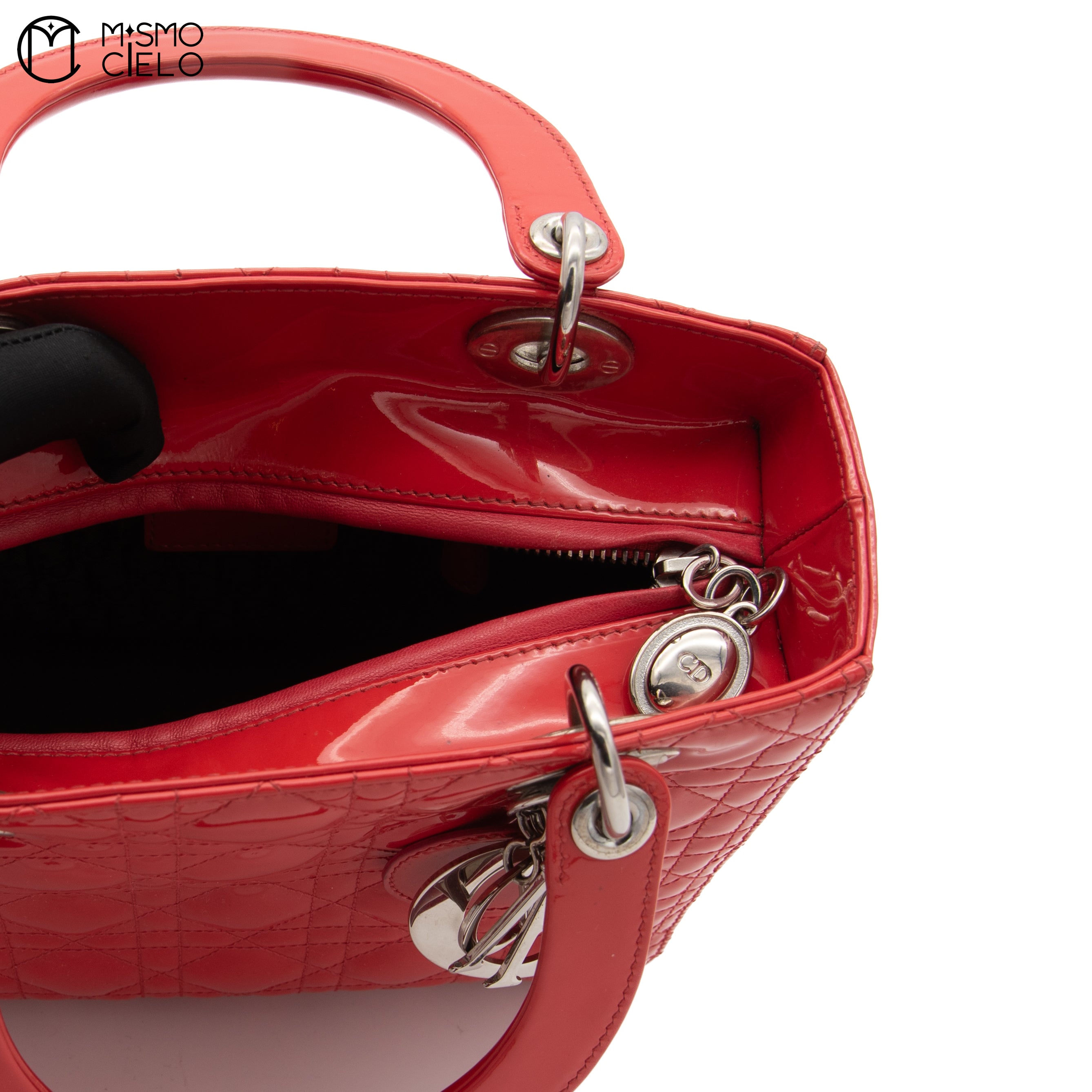 Lady Dior Red Shoulder Handbag