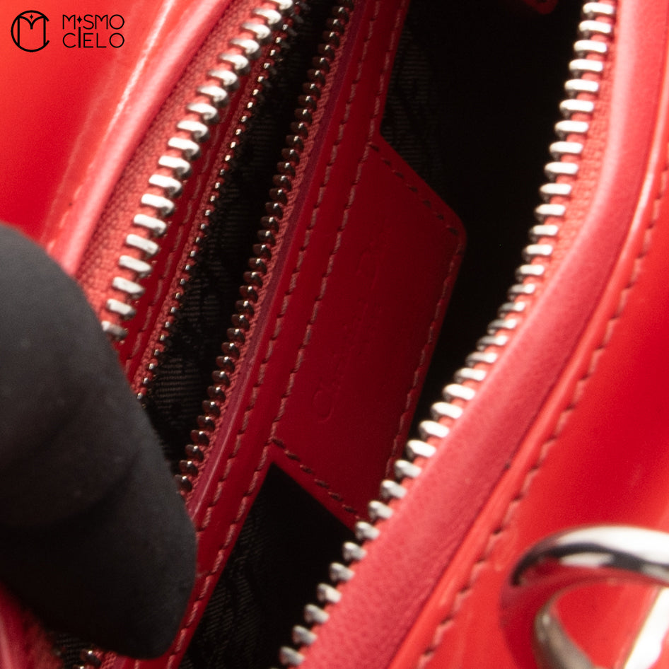 Lady Dior Red Shoulder Handbag