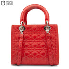 Lady Dior Red Shoulder Handbag