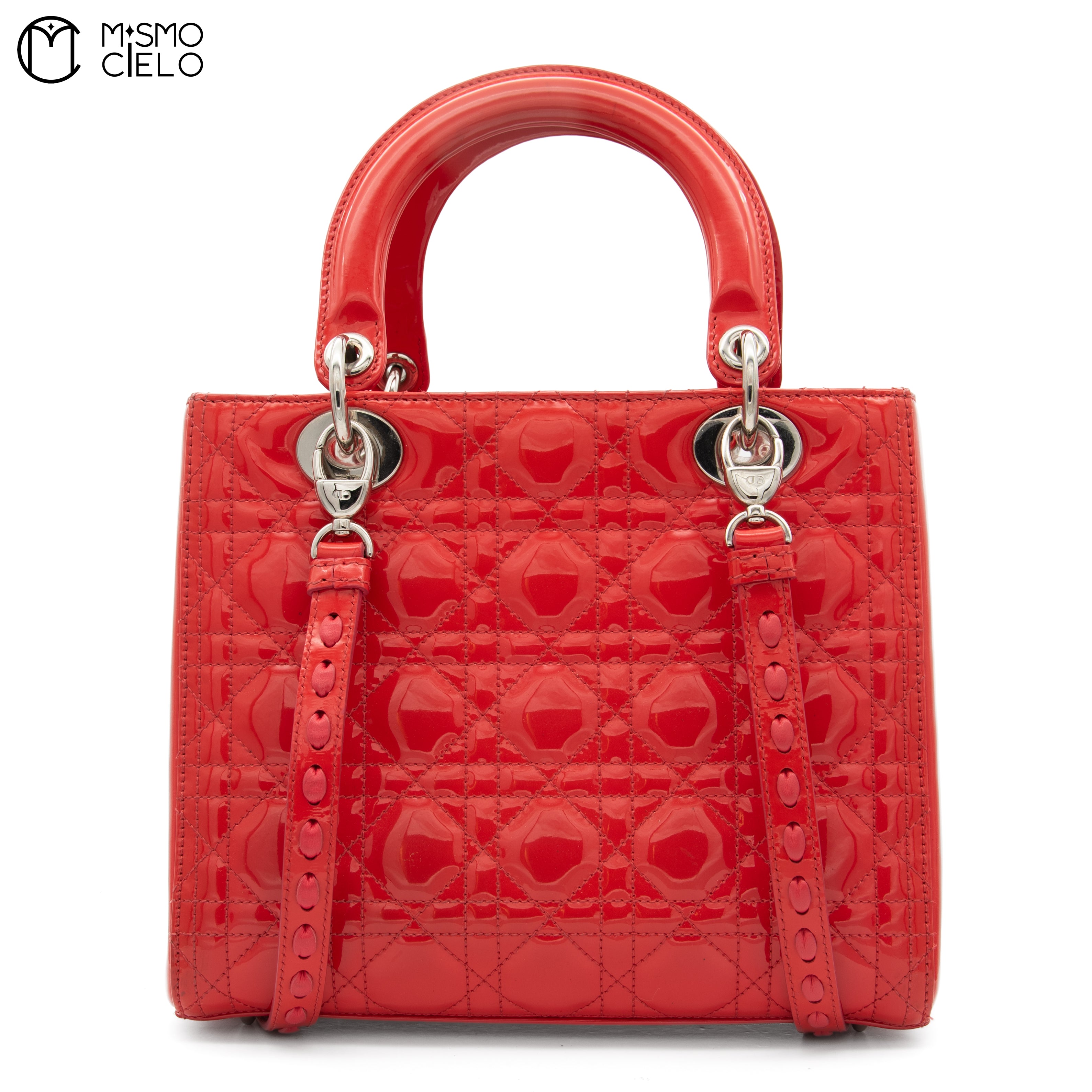 Lady Dior Red Shoulder Handbag