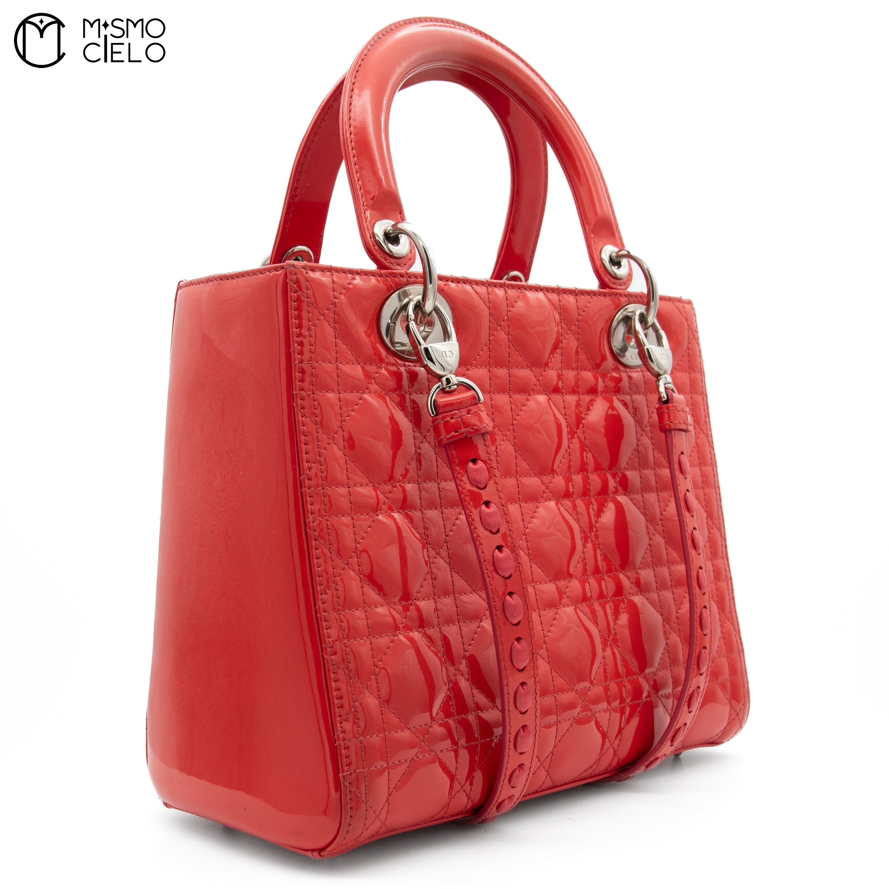 Lady Dior Red Shoulder Handbag