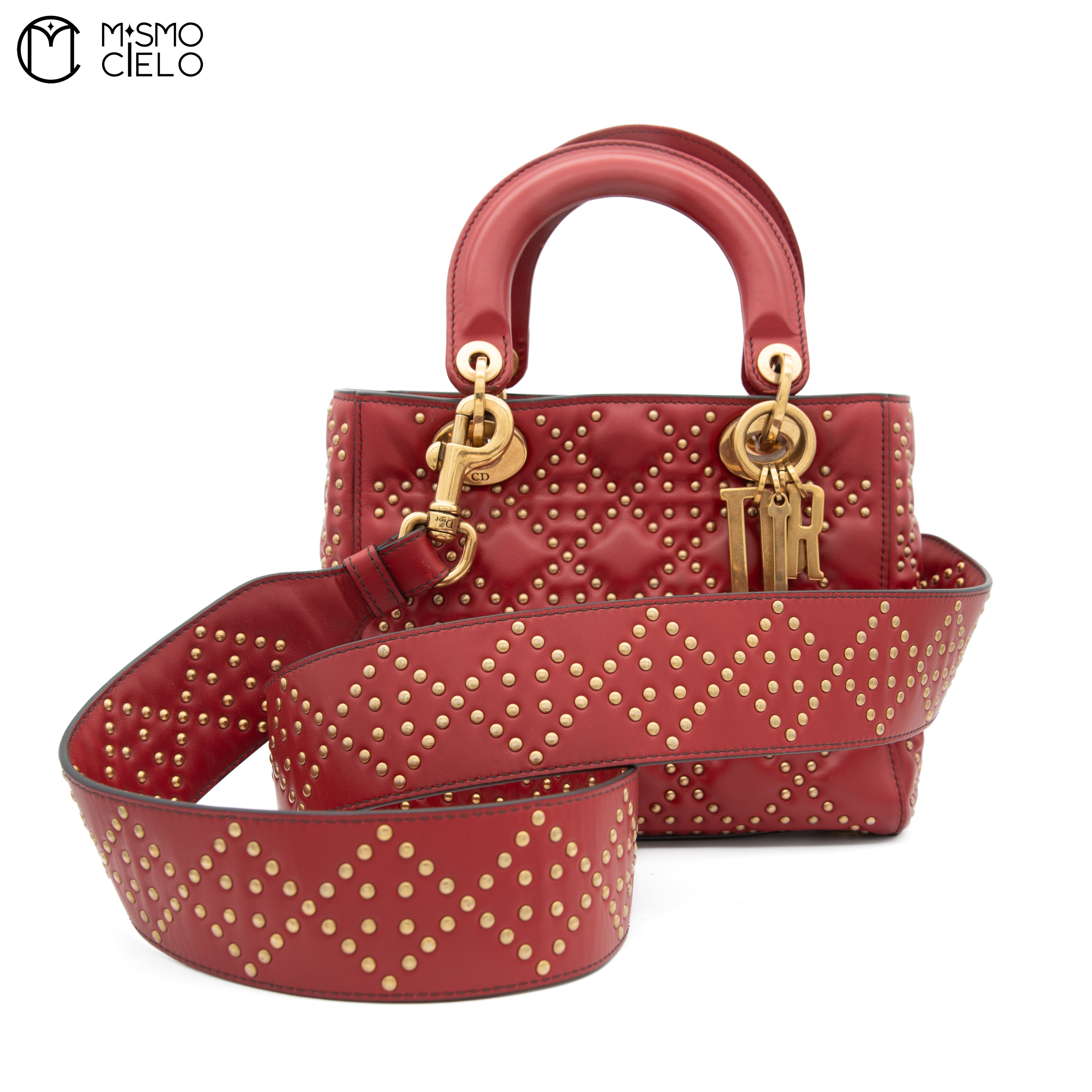 Lady Dior Studded 2Way Shoulder Handbag