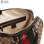 GG Canvas Bee & Star 2-Way Bag With Shelley Brown Strap