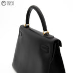 Authenticated Kelly 32 Black 2 Way Shoulder Bag