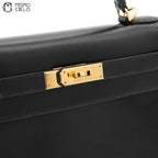 Authenticated Kelly 32 Black 2 Way Shoulder Bag