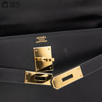 Authenticated Kelly 32 Black 2 Way Shoulder Bag