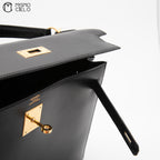 Authenticated Kelly 32 Black 2 Way Shoulder Bag