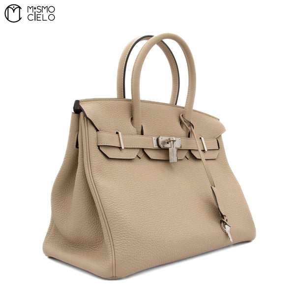 Birkin 30 Beige Togo Leather Handbag (Authenticated)