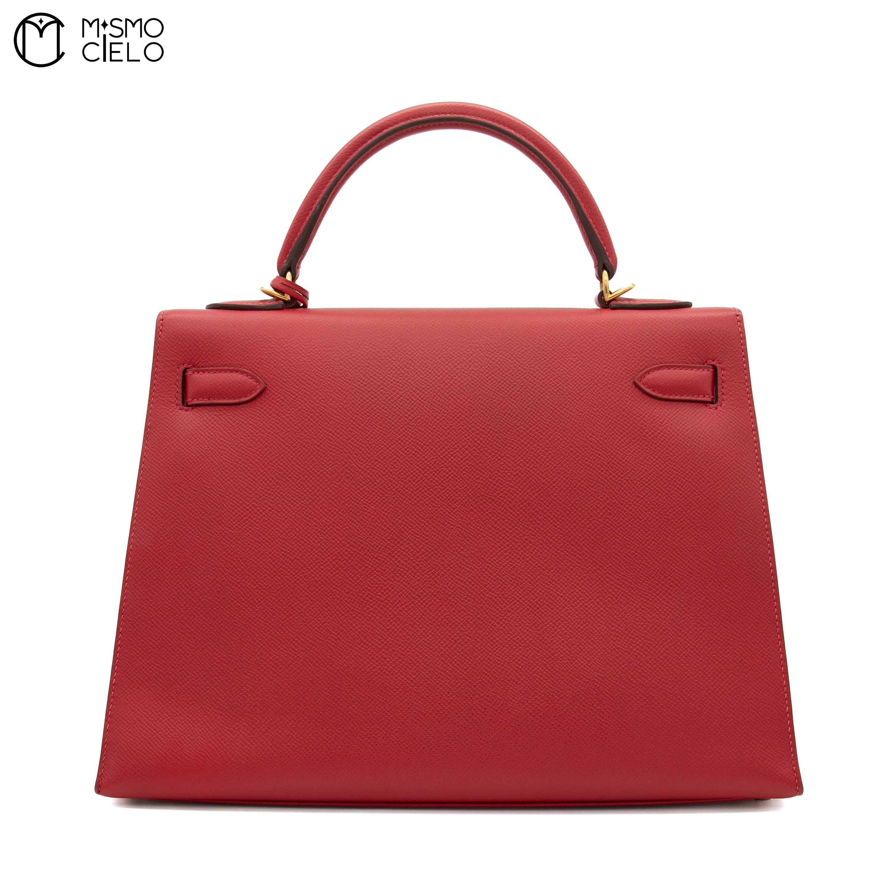 Authenticated Red Kelly 32 2 Way Shoulder Bag