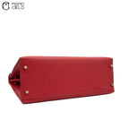 Authenticated Red Kelly 32 2 Way Shoulder Bag