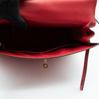 Authenticated Red Kelly 32 2 Way Shoulder Bag