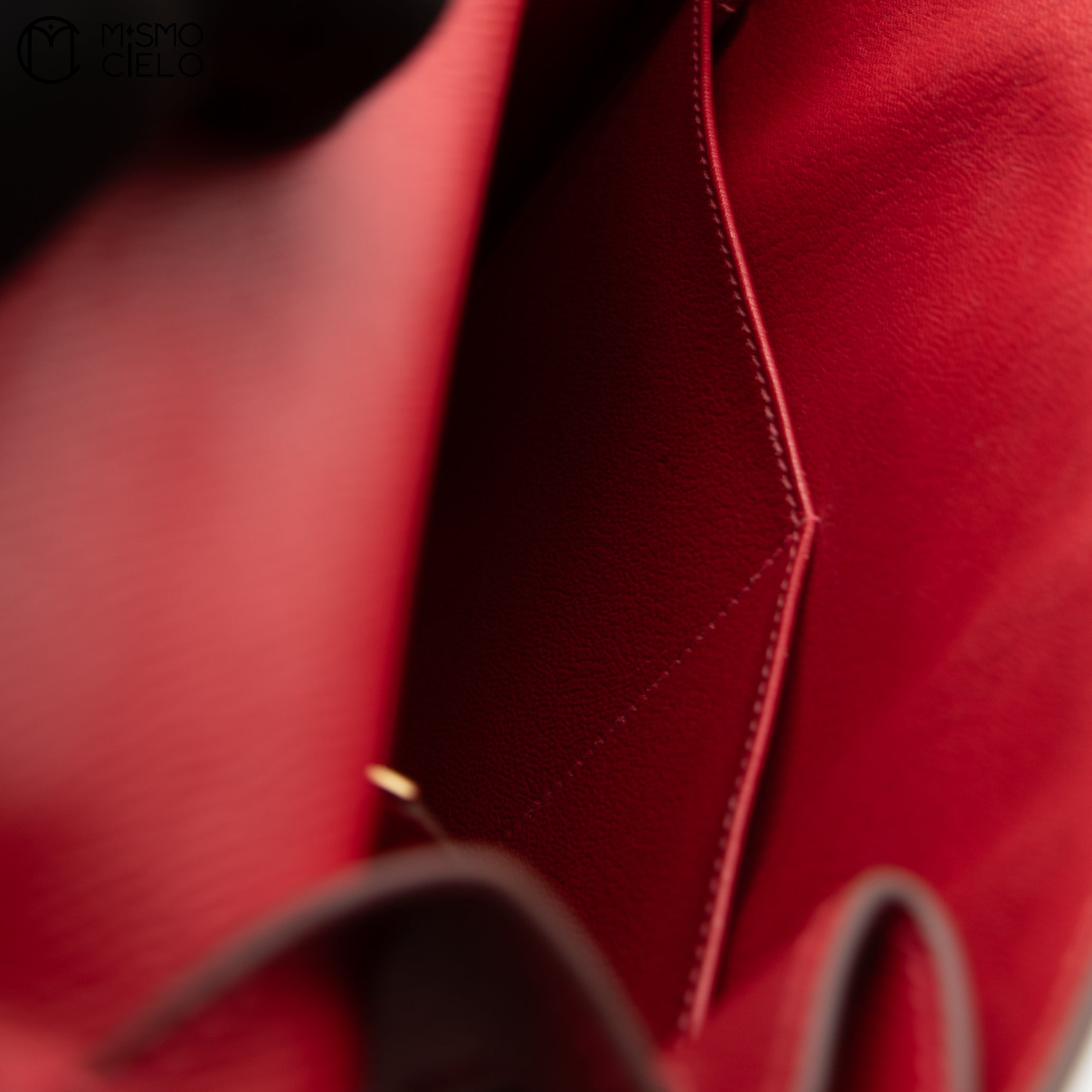 Authenticated Red Kelly 32 2 Way Shoulder Bag