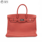 HERMES Authenticated Birkin 35 Rouge Handbag