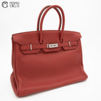 HERMES Authenticated Birkin 35 Rouge Handbag