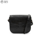 Crocodile Embossed Shoulder Bag