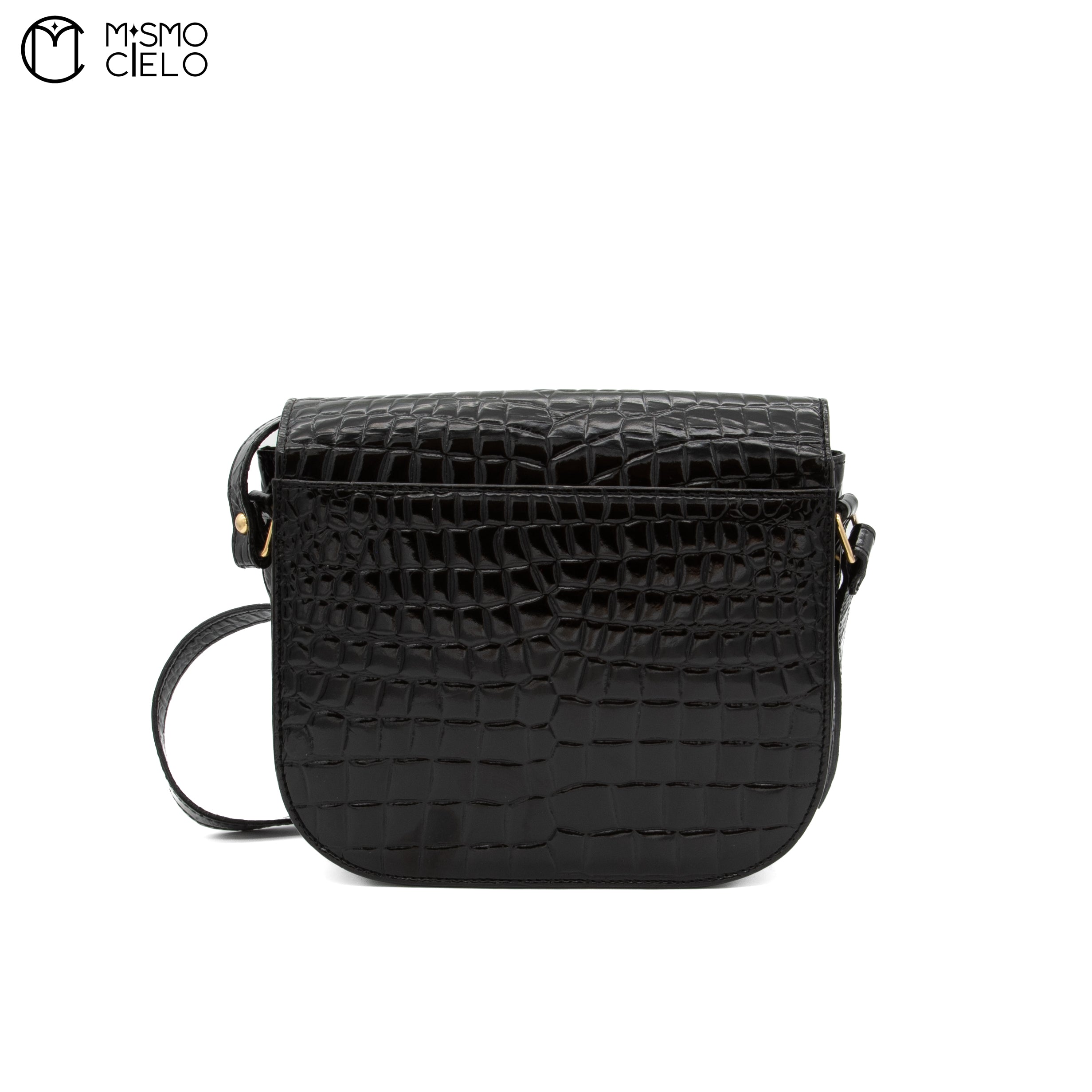 Crocodile Embossed Shoulder Bag