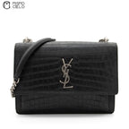 Sunset Chain Black Shoulder Bag