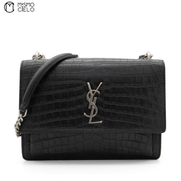 Sunset Chain Black Shoulder Bag