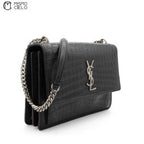 Sunset Chain Black Shoulder Bag