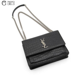 Sunset Chain Black Shoulder Bag