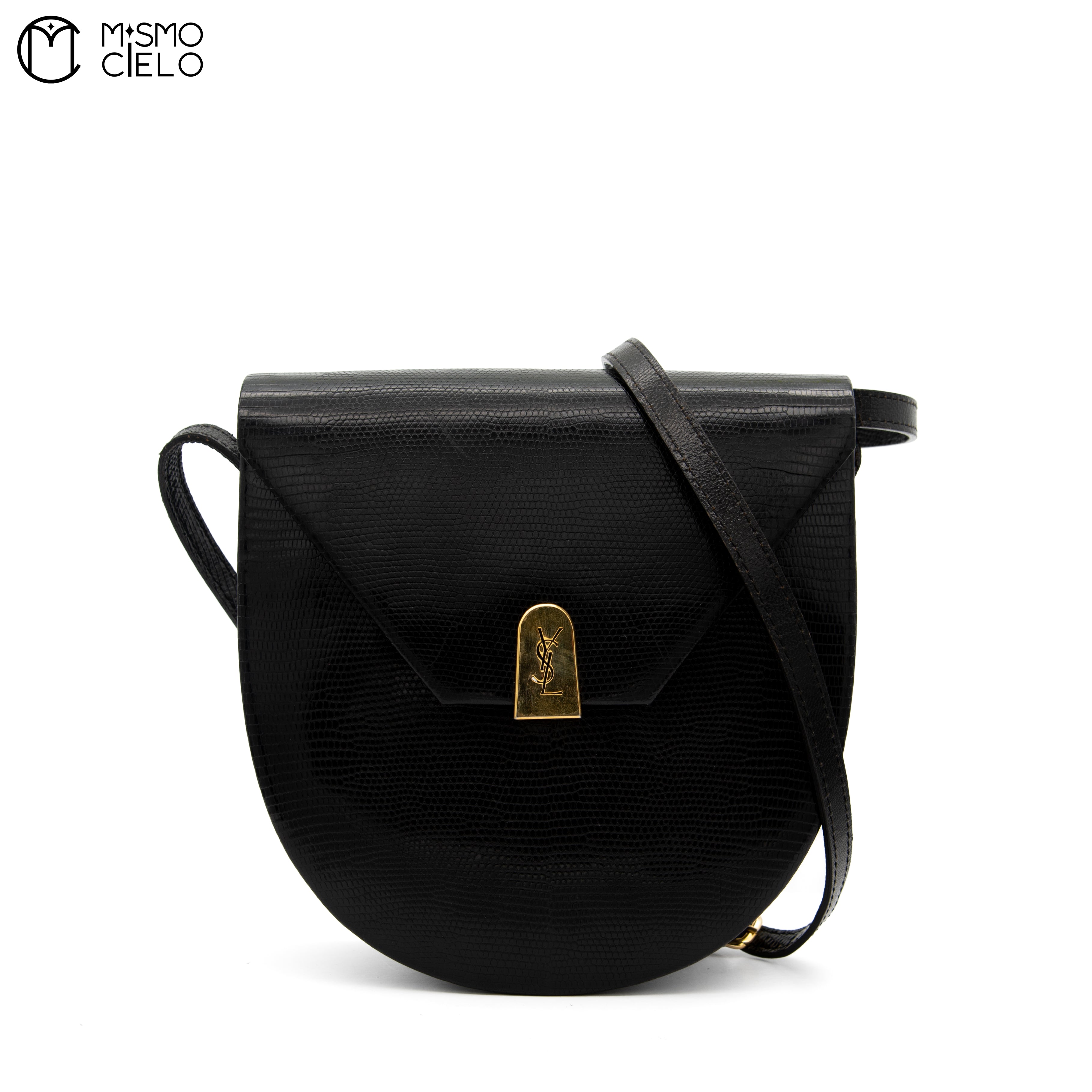 YVES SAINT LAURENT Lizard Skin Shoulder Bag