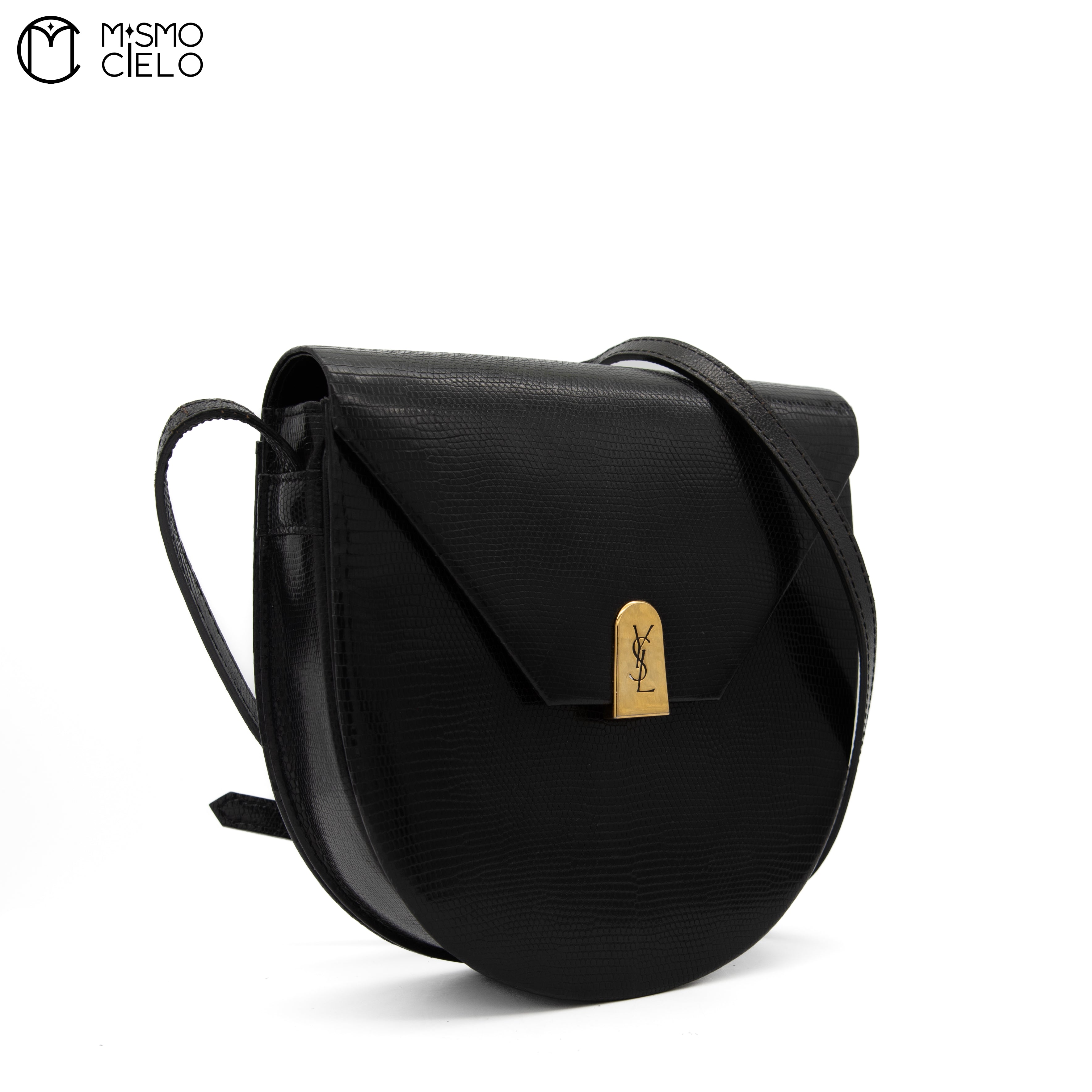 YVES SAINT LAURENT Lizard Skin Shoulder Bag