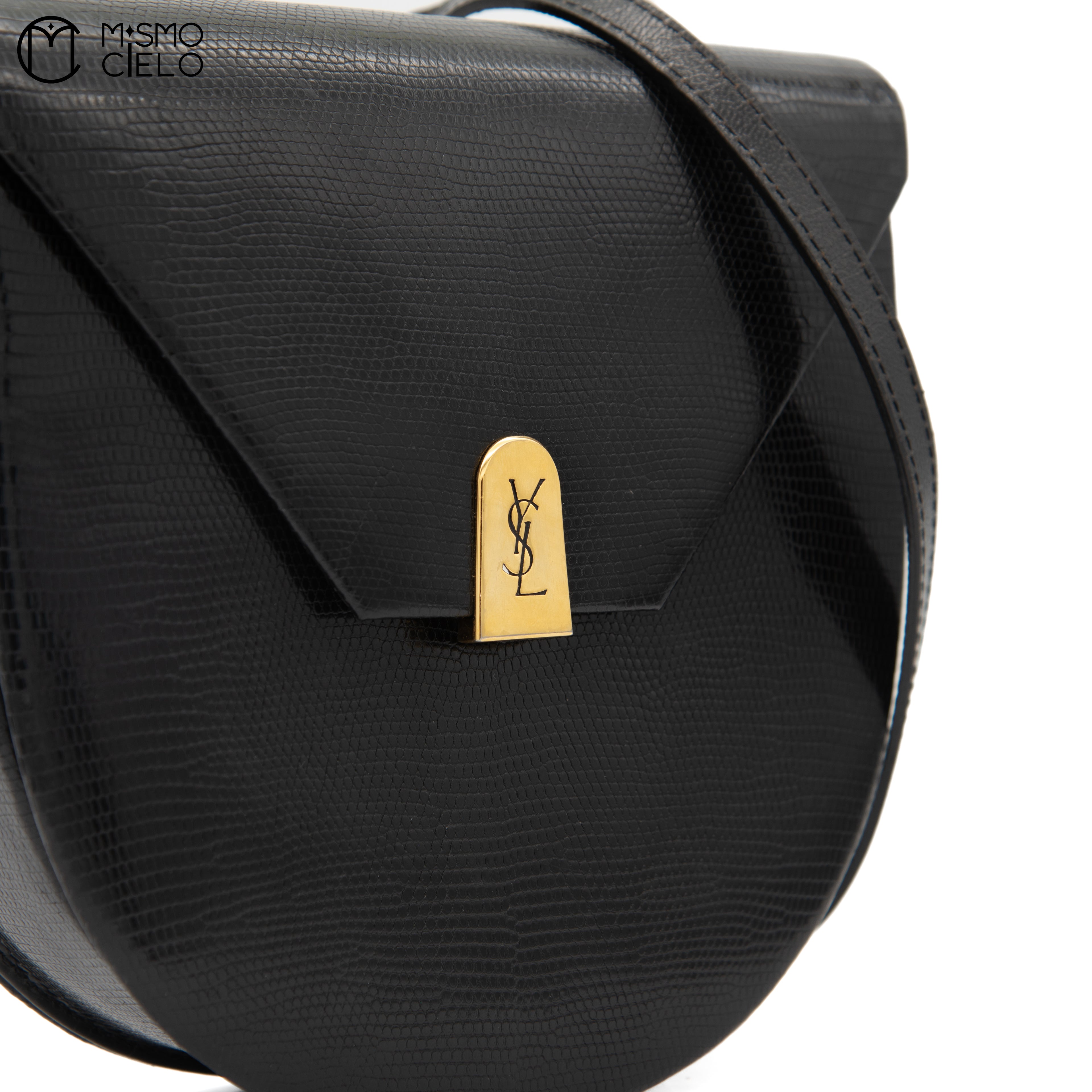 YVES SAINT LAURENT Lizard Skin Shoulder Bag