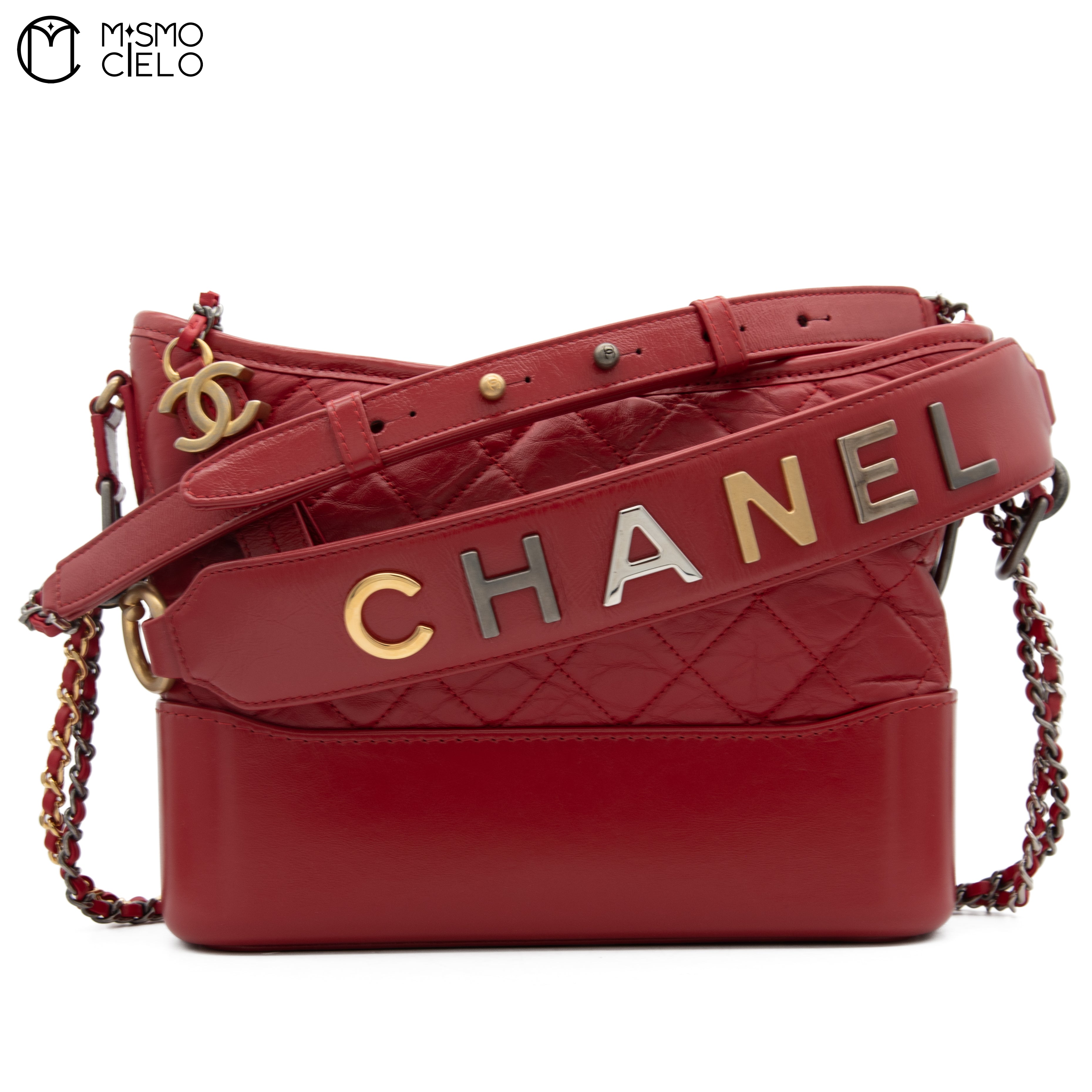 Gabrielle De Leather Chain Shoulder Bag