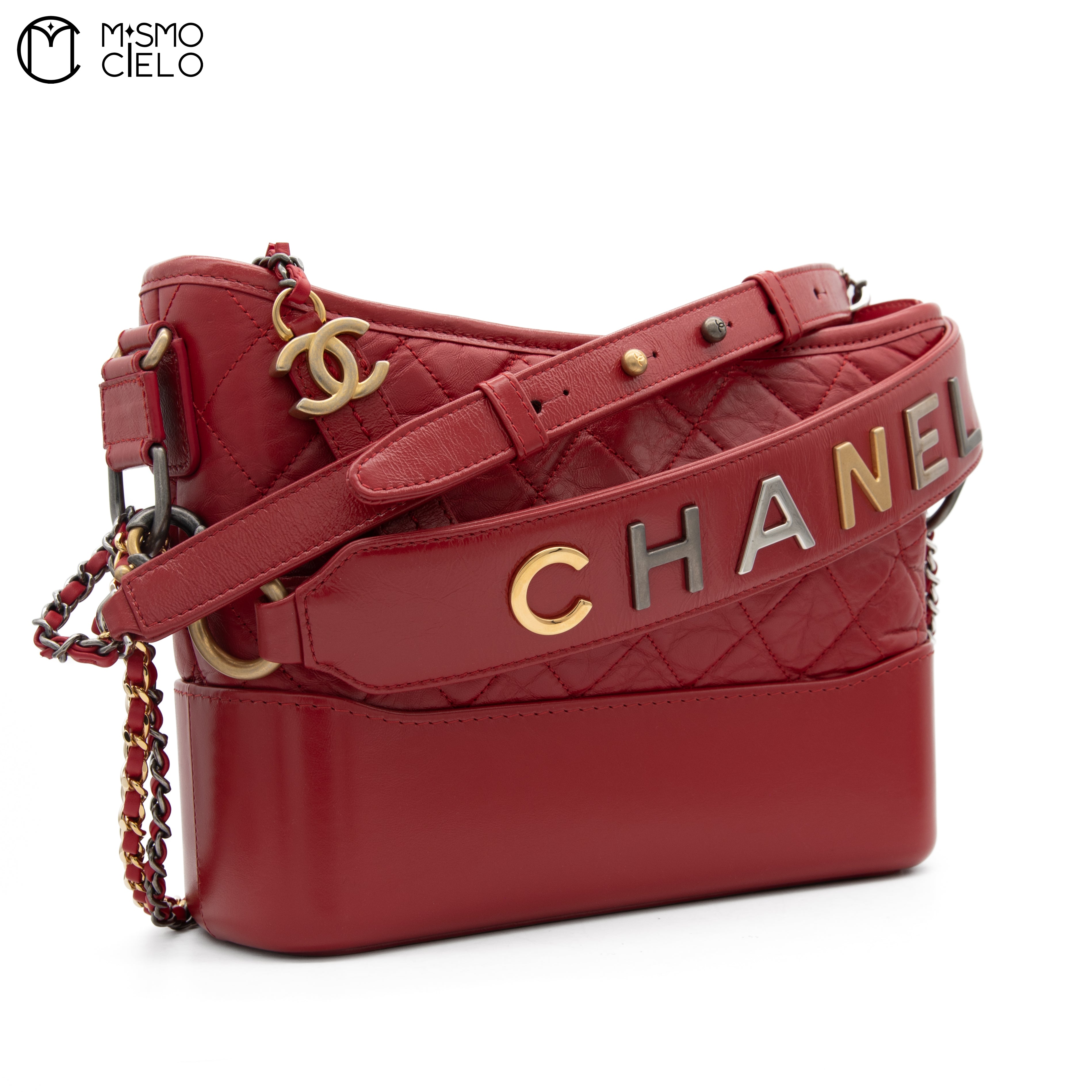 Gabrielle De Leather Chain Shoulder Bag