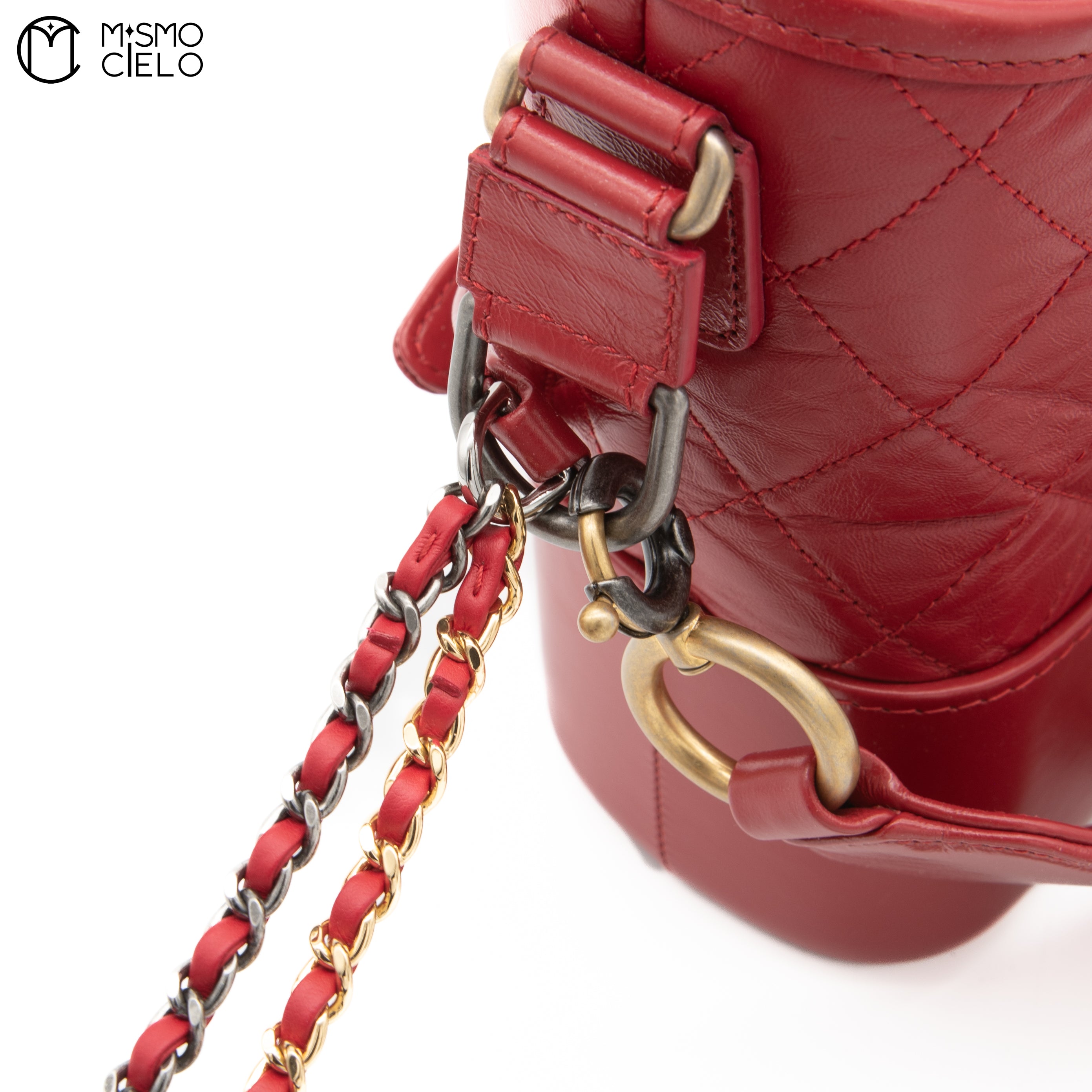 Gabrielle De Leather Chain Shoulder Bag