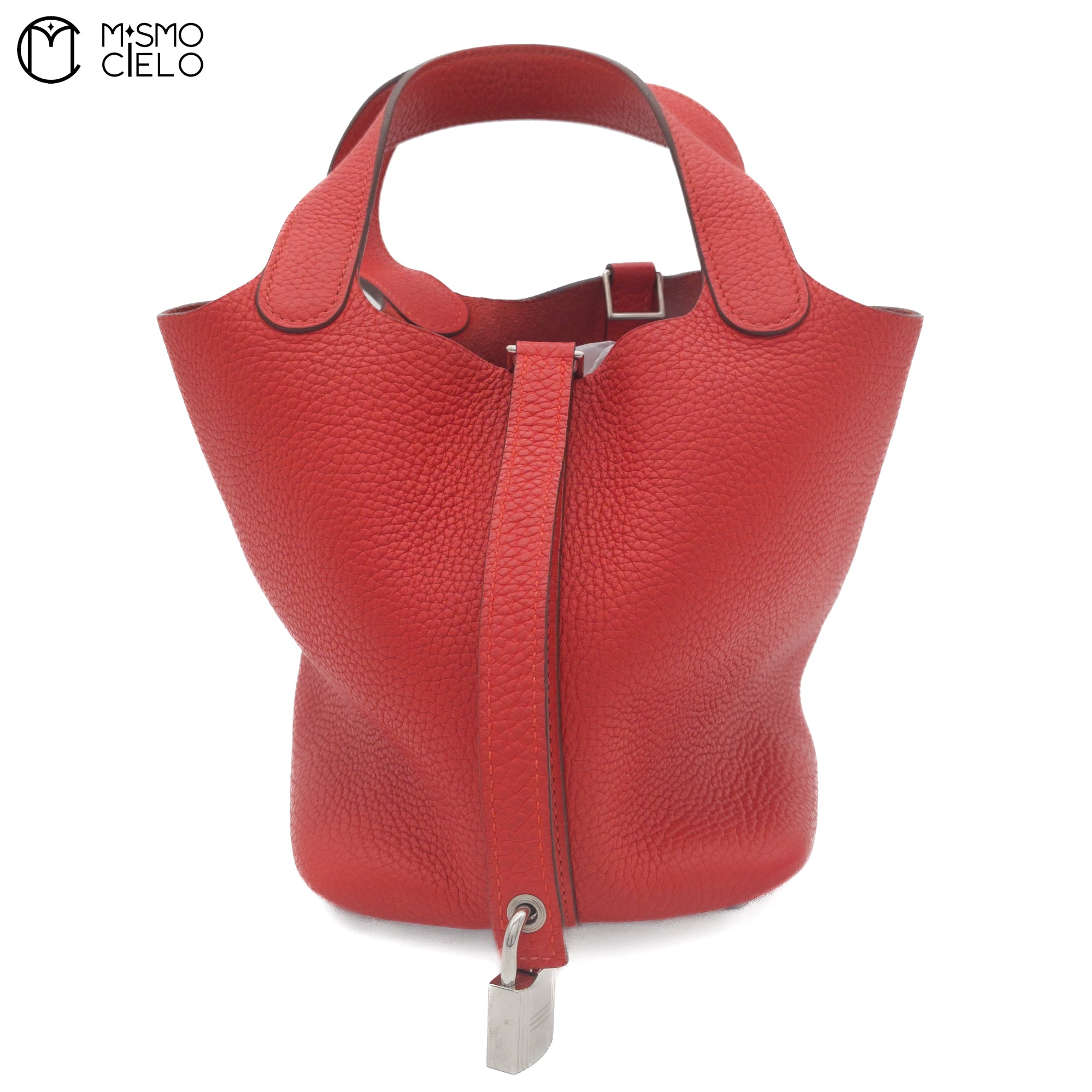 Red Clemence Picotin Handbag
