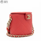 Matelasse Leather Vanity Shoulder Bag