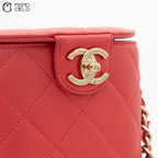 Matelasse Leather Vanity Shoulder Bag