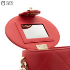 Matelasse Leather Vanity Shoulder Bag