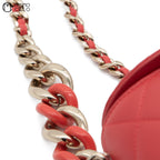 Matelasse Leather Vanity Shoulder Bag