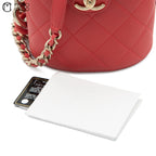 Matelasse Leather Vanity Shoulder Bag