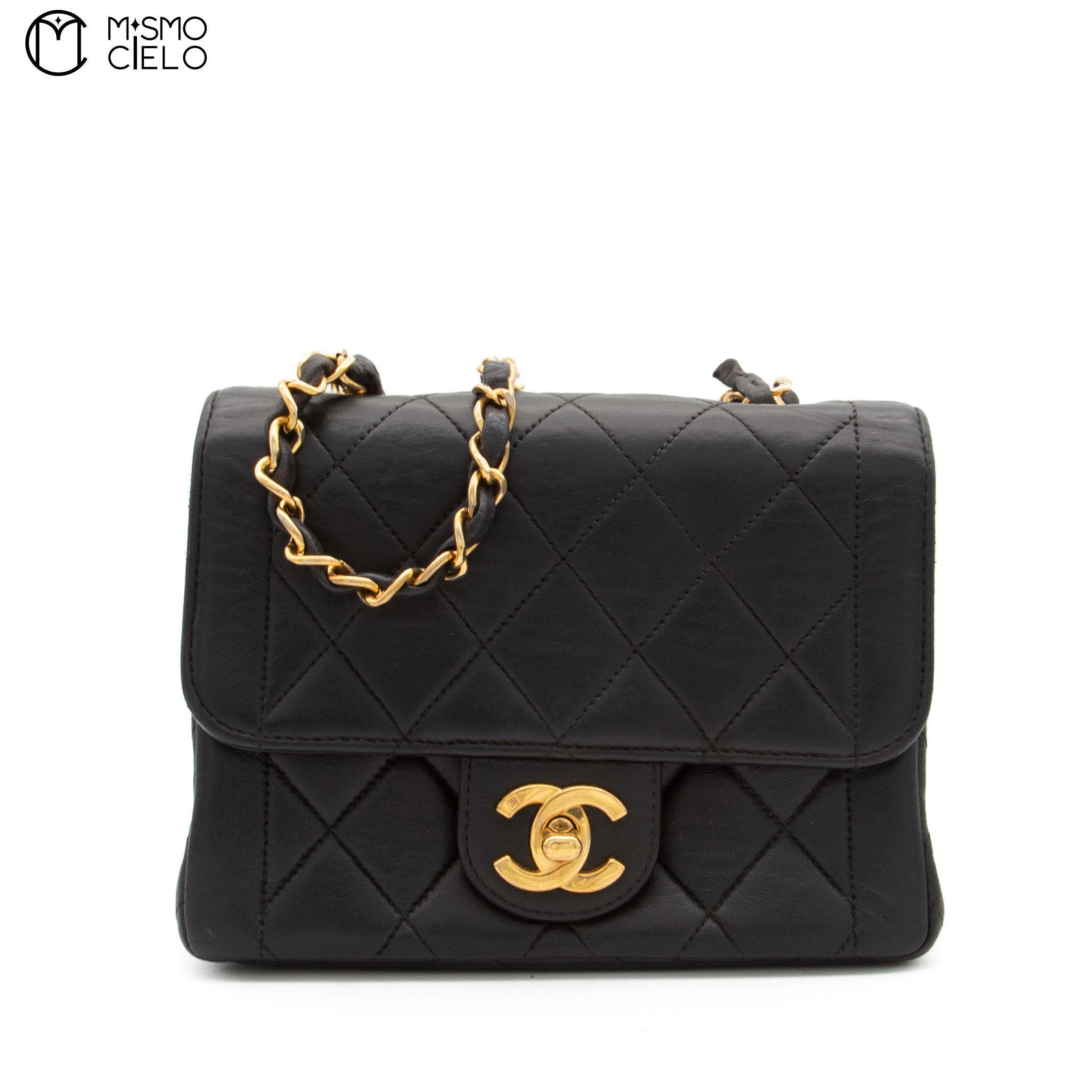 Mini Matelasse Coco Mark Lambskin Handbag