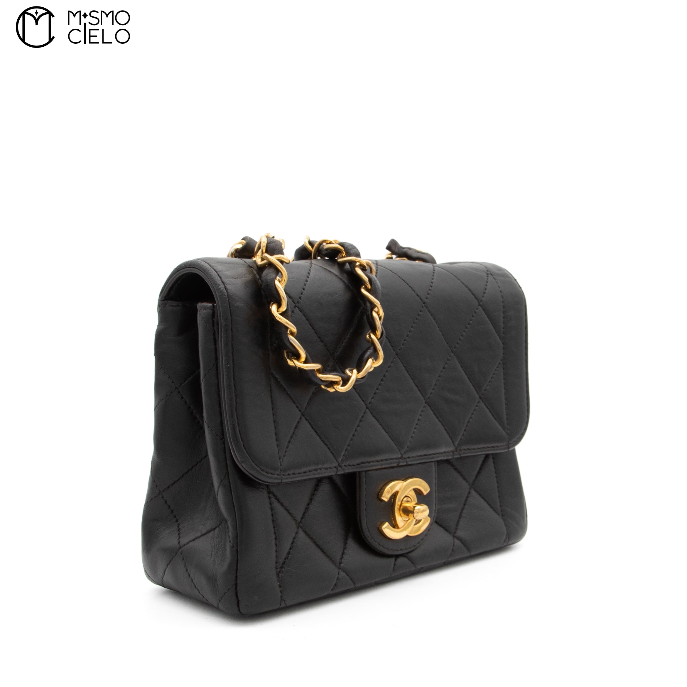 Mini Matelasse Coco Mark Lambskin Handbag