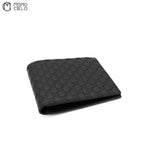 Micro GG Bi-Fold Wallet In Black Leather