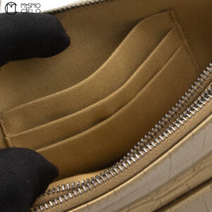 Gold Gabriel Crocodile Shoulder Bag