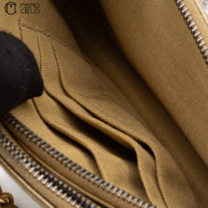 Gold Gabriel Crocodile Shoulder Bag