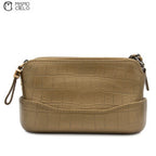 Gold Gabriel Crocodile Shoulder Bag