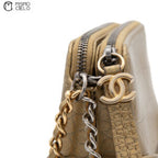 Gold Gabriel Crocodile Shoulder Bag