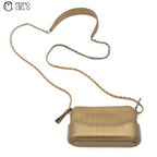 Gold Gabriel Crocodile Shoulder Bag