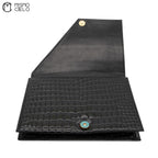 Clutch Bag In Black Crocodile Embossed Leather