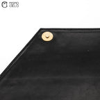 Clutch Bag In Black Crocodile Embossed Leather