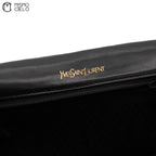 Clutch Bag In Black Crocodile Embossed Leather